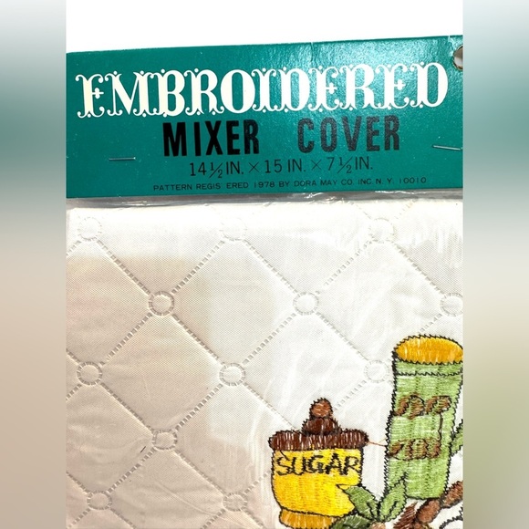 Vintage Kitchen Appliance Covers Dora May Embroidered  Toaster And Mixer NEW 70s - Picture 6 of 9